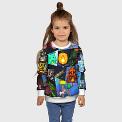 Свитшот детский Terraria allpic, цвет: 3D-белый — фото 2