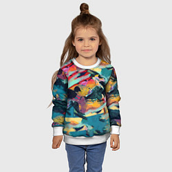 Свитшот детский Абстрактный рисунок, цвет: 3D-белый — фото 2