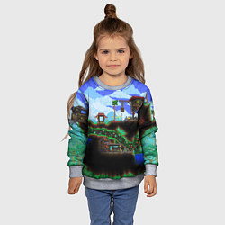 Свитшот детский TERRARIA EXCLUSIVE, цвет: 3D-меланж — фото 2