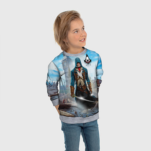 Детский свитшот Assasin's creed / 3D-Меланж – фото 3