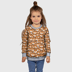 Свитшот детский Попки Корги, цвет: 3D-меланж — фото 2