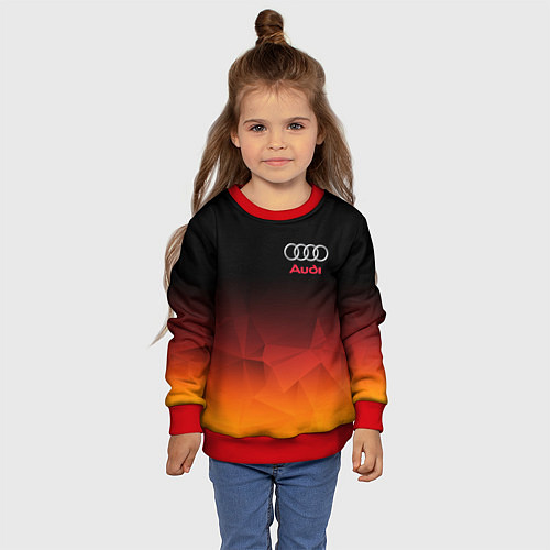 Детский свитшот AUDI / 3D-Красный – фото 4