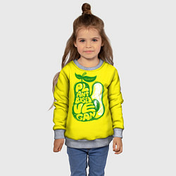 Свитшот детский Веган Авокадо, цвет: 3D-меланж — фото 2