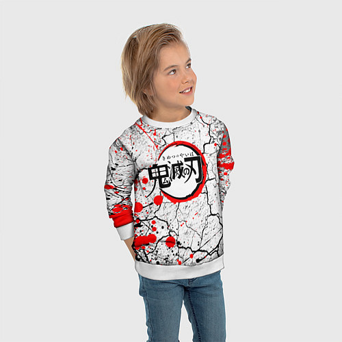 Детский свитшот KIMETSU NO YAIBA / 3D-Белый – фото 3