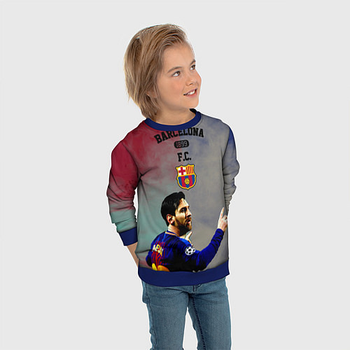 Детский свитшот Messi / 3D-Синий – фото 3