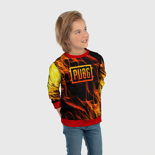 Детский свитшот PUBG / 3D-Красный – фото 3