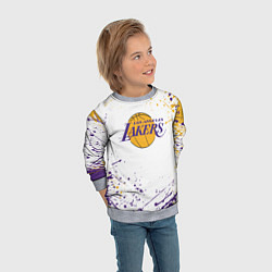 Свитшот детский LA LAKERS, цвет: 3D-меланж — фото 2