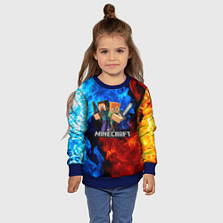 Свитшот детский MINECRAFT, цвет: 3D-синий — фото 2