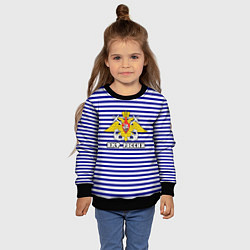 Свитшот детский Тельняшка ВМФ, цвет: 3D-черный — фото 2