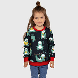 Свитшот детский Ленивцы, цвет: 3D-красный — фото 2