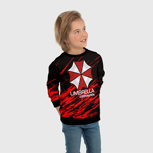 Детский свитшот UMBRELLA CORP / 3D-Черный – фото 3