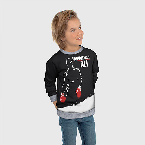 Детский свитшот Muhammad Ali / 3D-Меланж – фото 3