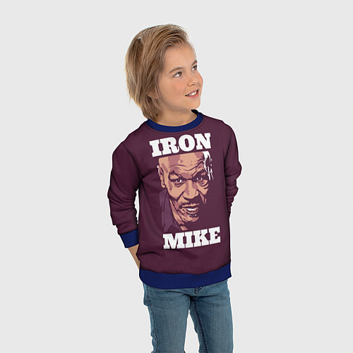 Детский свитшот Mike Tyson / 3D-Синий – фото 3