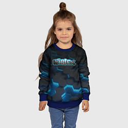 Свитшот детский Roblox Neon Hex, цвет: 3D-синий — фото 2