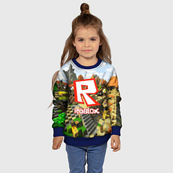 Свитшот детский ROBLOX, цвет: 3D-синий — фото 2