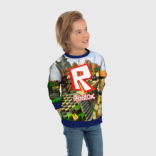Детский свитшот ROBLOX / 3D-Синий – фото 3