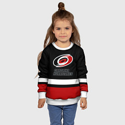 Свитшот детский Каролина Харрикейнз, цвет: 3D-белый — фото 2