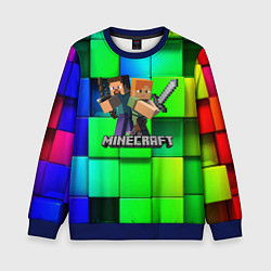 Свитшот детский MINECRAFT, цвет: 3D-синий