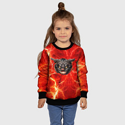 Свитшот детский Грозовой, кошак, цвет: 3D-черный — фото 2