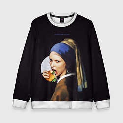 Свитшот детский Het meisje met de parel, цвет: 3D-белый