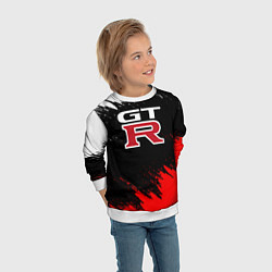 Свитшот детский NISSAN GTR, цвет: 3D-белый — фото 2