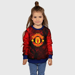 Свитшот детский МАНЧЕСТЕР ЮНАЙТЕД, цвет: 3D-синий — фото 2