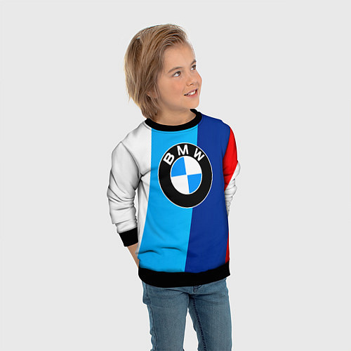 Детский свитшот BMW / 3D-Черный – фото 3