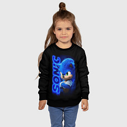 Свитшот детский SONIC, цвет: 3D-черный — фото 2