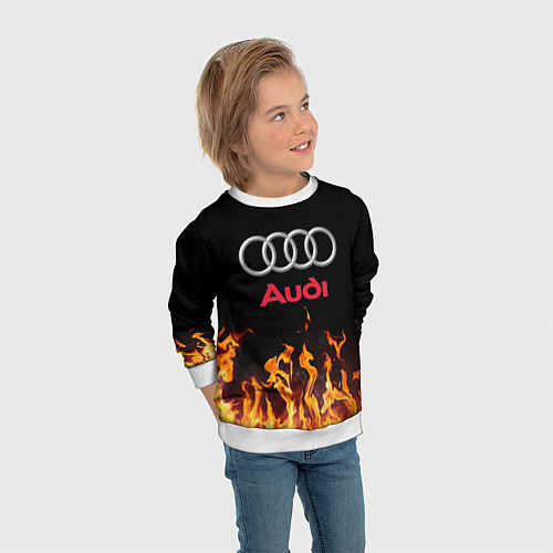 Детский свитшот AUDI / 3D-Белый – фото 3