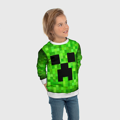 Детский свитшот MINECRAFT / 3D-Белый – фото 3