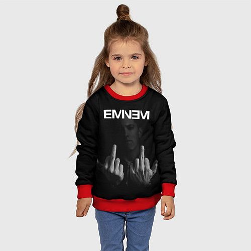Детский свитшот EMINEM / 3D-Красный – фото 4