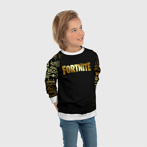 Детский свитшот FORTNITE / 3D-Белый – фото 3