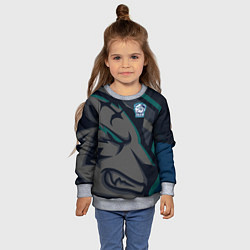 Свитшот детский Форма Tiger, цвет: 3D-меланж — фото 2