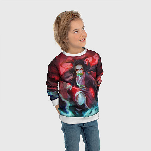 Детский свитшот KIMETSU NO YAIBA / 3D-Белый – фото 3