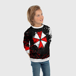 Свитшот детский RESIDENT EVIL UMBRELLA, цвет: 3D-белый — фото 2