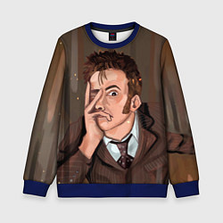 Свитшот детский 10TH DOCTOR WHO, цвет: 3D-синий