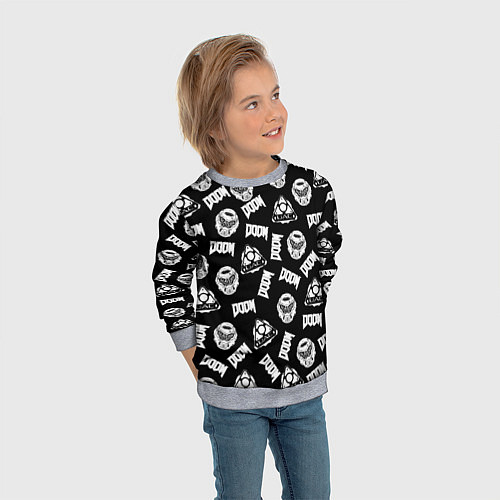 Детский свитшот Doom Eternal / 3D-Меланж – фото 3