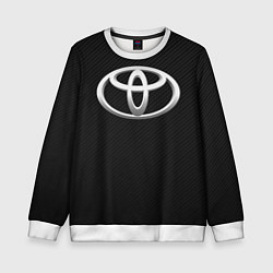 Свитшот детский Toyota carbon, цвет: 3D-белый