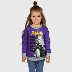 Свитшот детский Ronda Rousey, цвет: 3D-меланж — фото 2