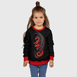 Свитшот детский Red Dragon, цвет: 3D-красный — фото 2
