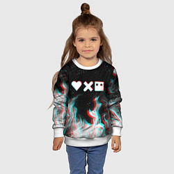 Свитшот детский LOVE DEATH ROBOTS LDR, цвет: 3D-белый — фото 2