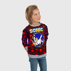 Свитшот детский Sonic, цвет: 3D-меланж — фото 2
