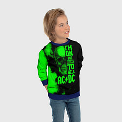 Свитшот детский I'm on the highway to hell ACDC, цвет: 3D-синий — фото 2