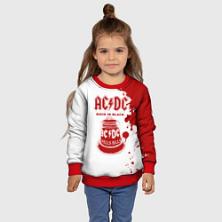 Свитшот детский ACDC Back in Black, цвет: 3D-красный — фото 2