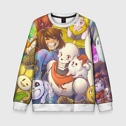Свитшот детский UNDERTALE, цвет: 3D-белый