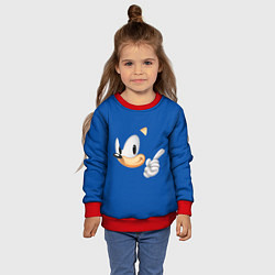 Свитшот детский Sonic, цвет: 3D-красный — фото 2