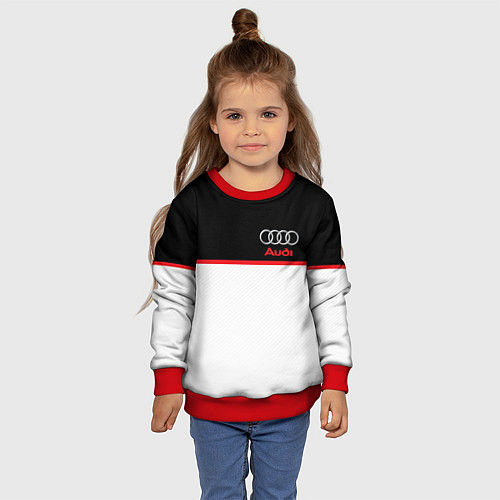 Детский свитшот AUDI SPORT / 3D-Красный – фото 4