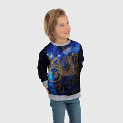 Свитшот детский Space Geometry, цвет: 3D-меланж — фото 2