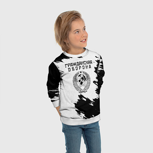 Детский свитшот Гражданская оборона / 3D-Белый – фото 3