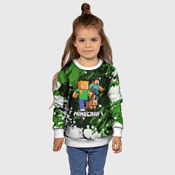Свитшот детский Minecraft Майнкрафт, цвет: 3D-белый — фото 2